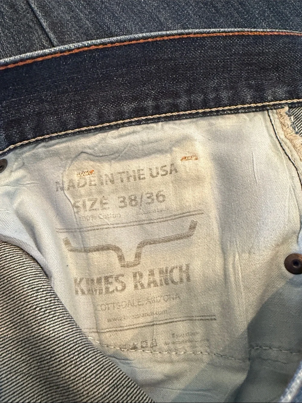 Kimes Ranch Men’s Indigo Blue Straight Jeans